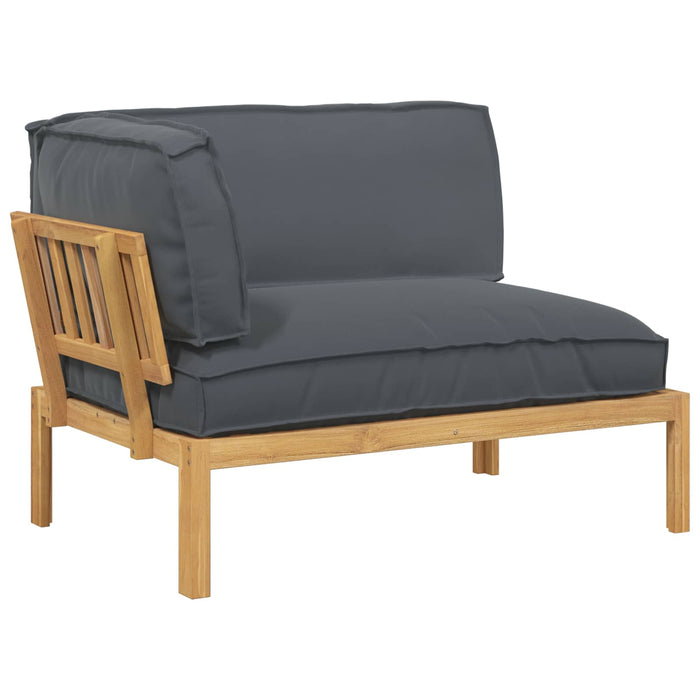 Set de canapea Antracit 133 x 92 x 69 cm Lemn Solid de Acacia WALTI