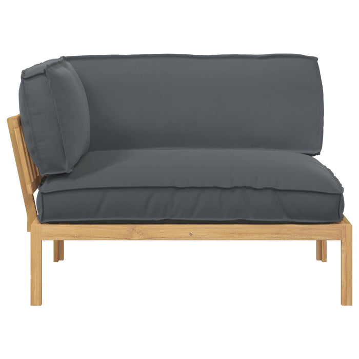Set de canapea Antracit 133 x 92 x 69 cm Lemn Solid de Acacia WALTI
