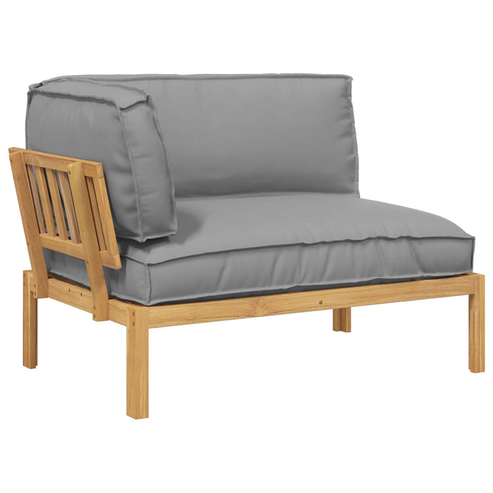 Set de canapea Simplu Gri 133 x 92 x 69 cm Lemn Solid de Acacia WALTI