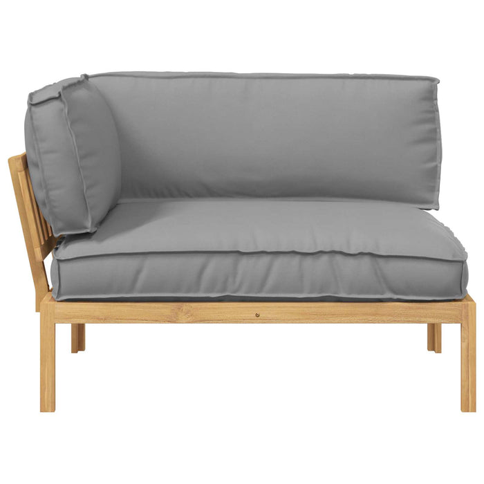 Set de canapea Simplu Gri 133 x 92 x 69 cm Lemn Solid de Acacia WALTI