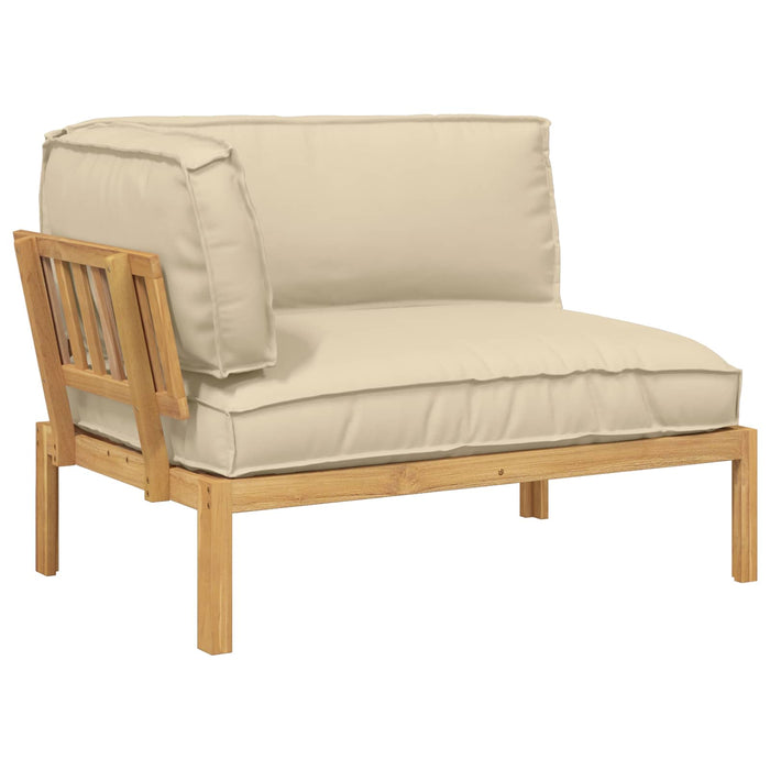 Set de canapea Simplu Bej 133 x 92 x 69 cm Lemn Solid de Acacia WALTI