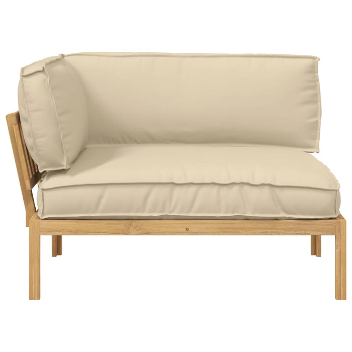 Set de canapea Simplu Bej 133 x 92 x 69 cm Lemn Solid de Acacia WALTI