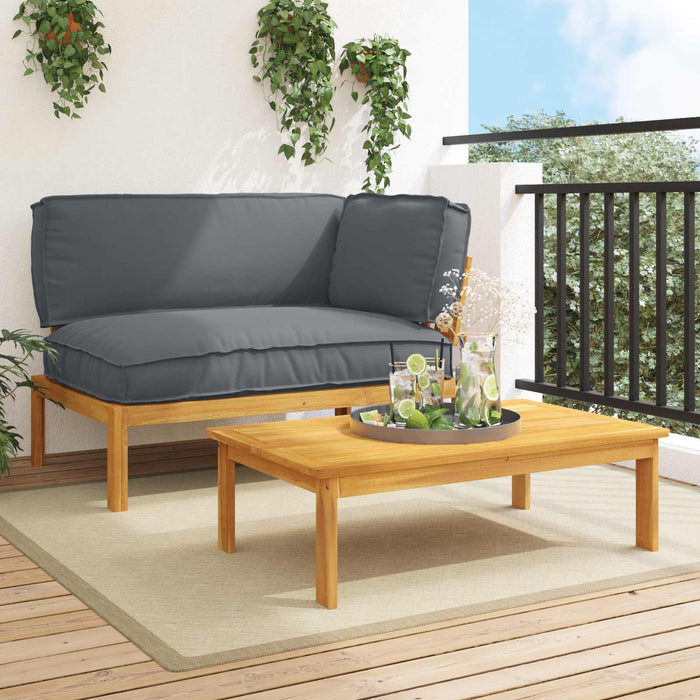 Set de canapea cu pernă 2 pcs Antracit Lemn Solid de Acacia WALTI
