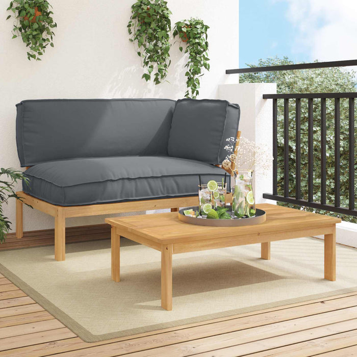 Set de canapea cu pernă 2 pcs Antracit Lemn Solid de Acacia WALTI
