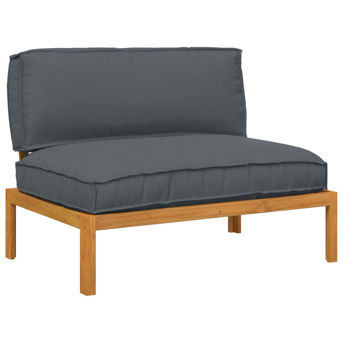 Set de canapea Antracit 120 x 92 x 69 cm Lemn Solid de Acacia WALTI