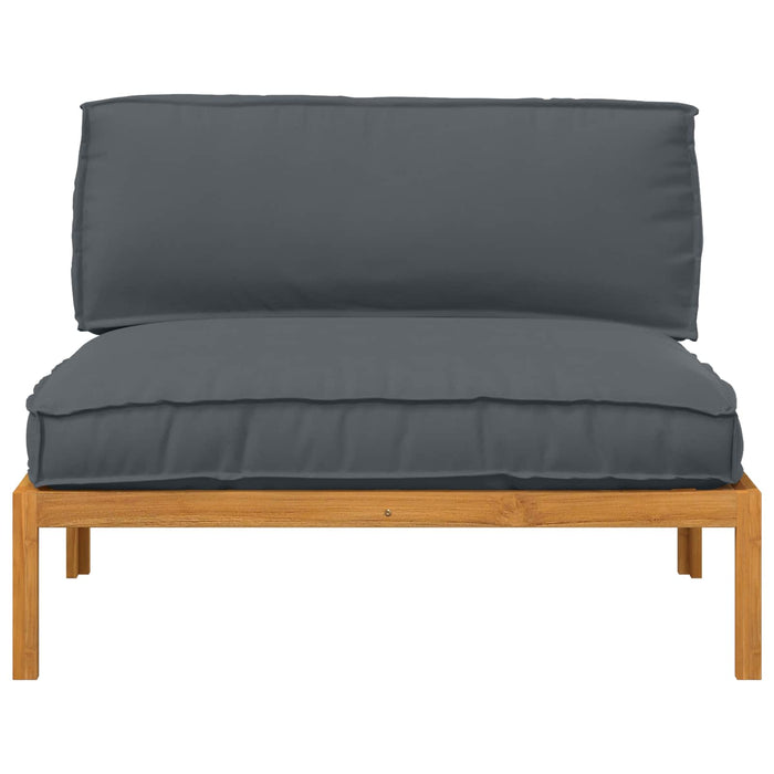 Set de canapea Antracit 120 x 92 x 69 cm Lemn Solid de Acacia WALTI