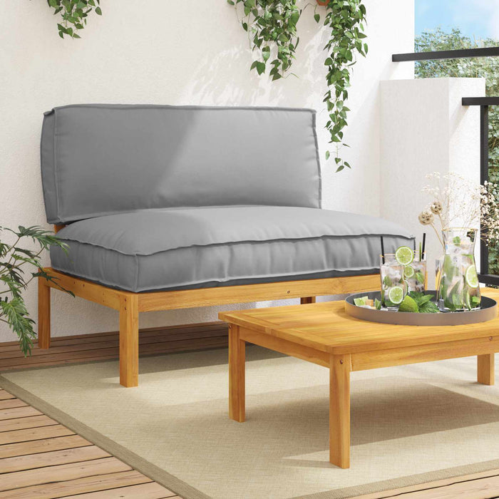 Set de canapea Simplu Gri 120 x 92 x 69 cm Lemn Solid de Acacia WALTI