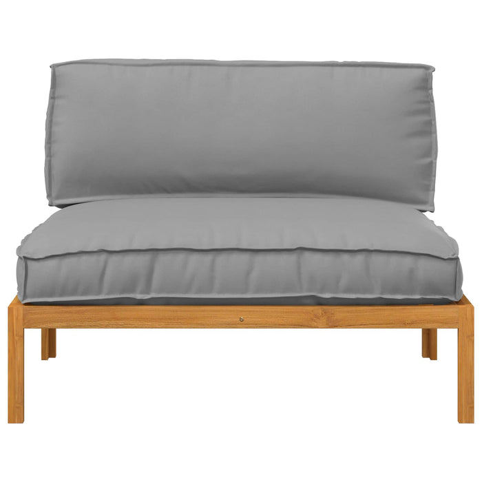 Set de canapea Simplu Gri 120 x 92 x 69 cm Lemn Solid de Acacia WALTI