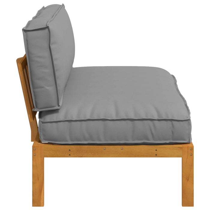Set de canapea Simplu Gri 120 x 92 x 69 cm Lemn Solid de Acacia WALTI