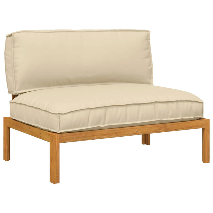 Set de canapea Simplu Bej 120 x 92 x 69 cm Lemn Solid de Acacia WALTI