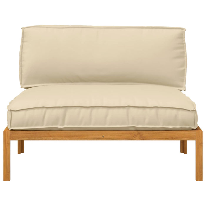 Set de canapea Simplu Bej 120 x 92 x 69 cm Lemn Solid de Acacia WALTI