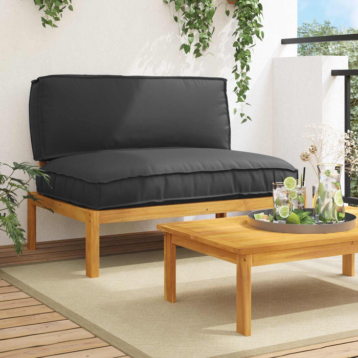 Set de canapea Negru 120 x 92 x 69 cm Lemn Solid de Acacia WALTI