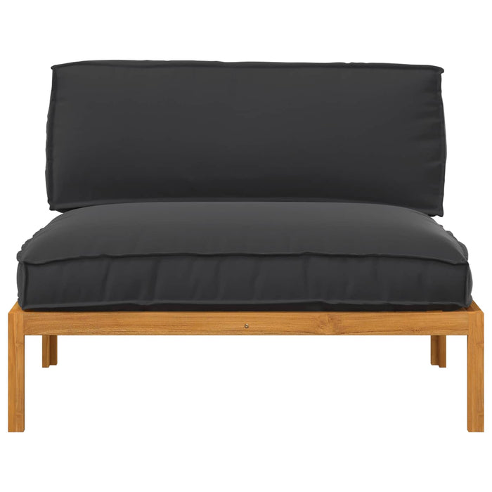 Set de canapea Negru 120 x 92 x 69 cm Lemn Solid de Acacia WALTI