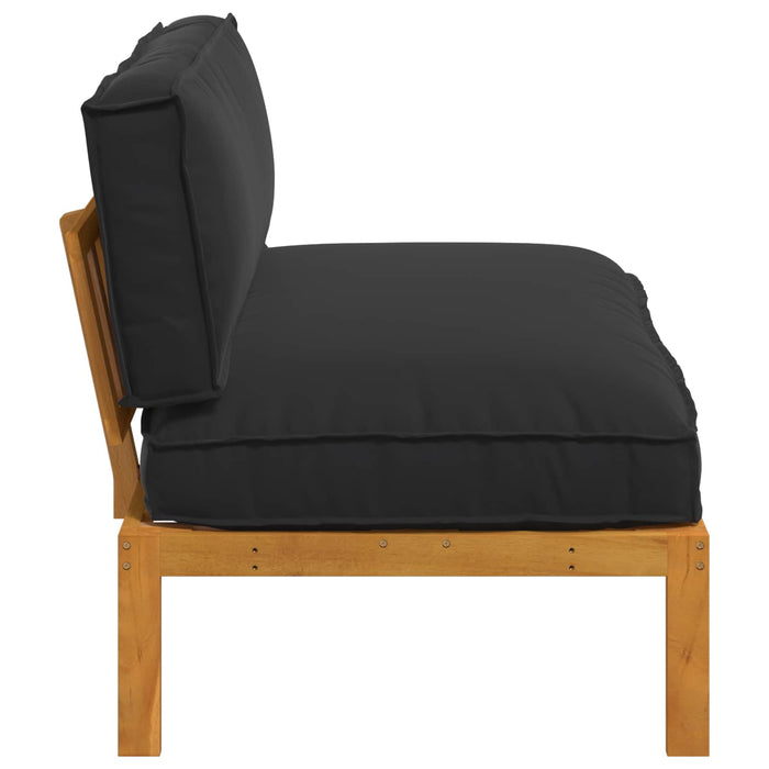 Set de canapea Negru 120 x 92 x 69 cm Lemn Solid de Acacia WALTI