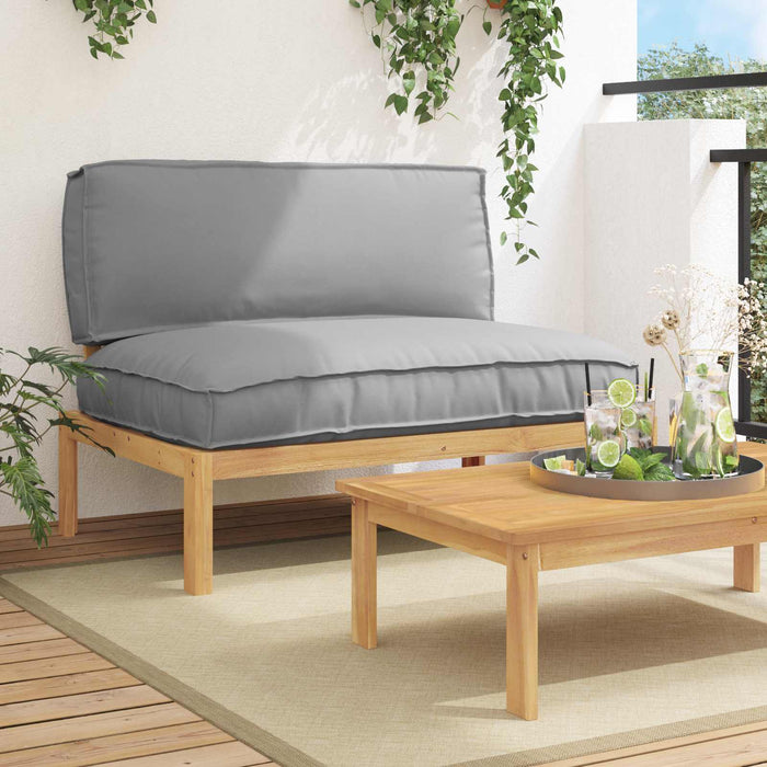 Set de canapea Simplu Gri 120 x 92 x 69 cm Lemn Solid de Acacia WALTI