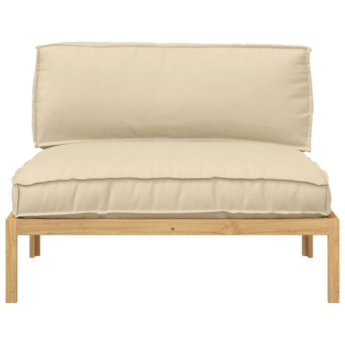 Set de canapea Simplu Bej 120 x 92 x 69 cm Lemn Solid de Acacia WALTI