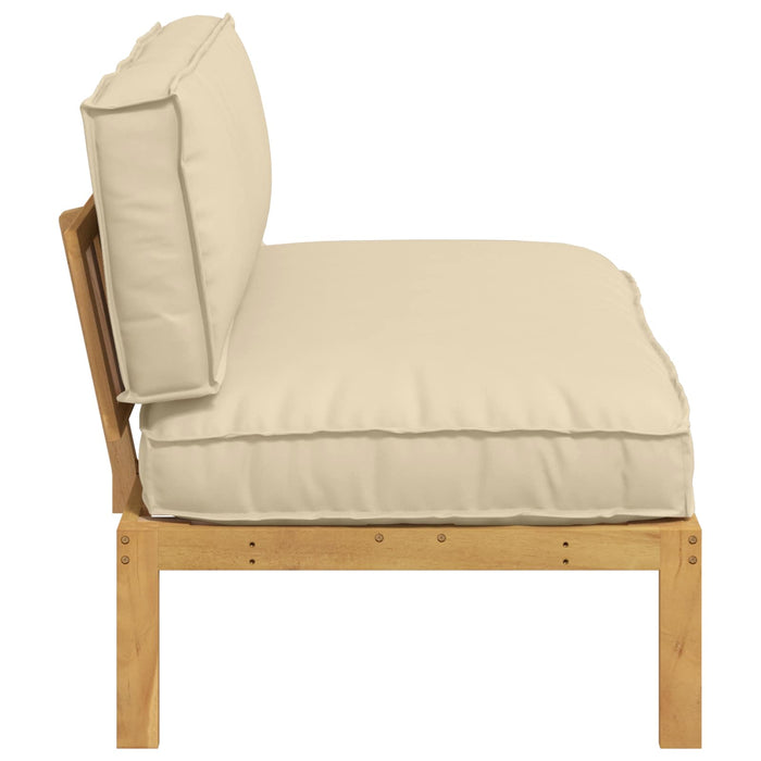 Set de canapea Simplu Bej 120 x 92 x 69 cm Lemn Solid de Acacia WALTI
