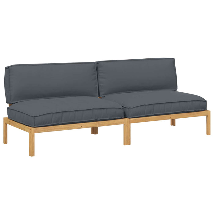 Set de canapea Antracit 240 x 92 x 69 cm Lemn Solid de Acacia WALTI