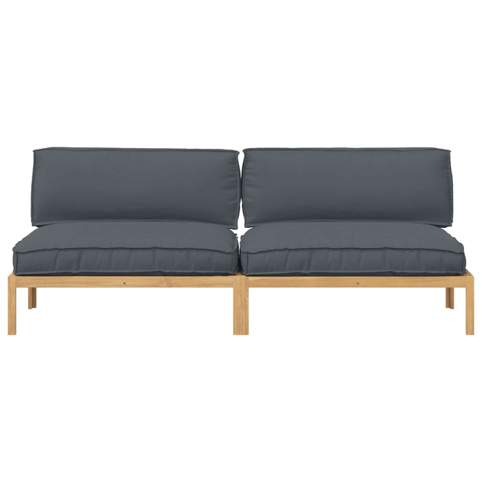Set de canapea Antracit 240 x 92 x 69 cm Lemn Solid de Acacia WALTI