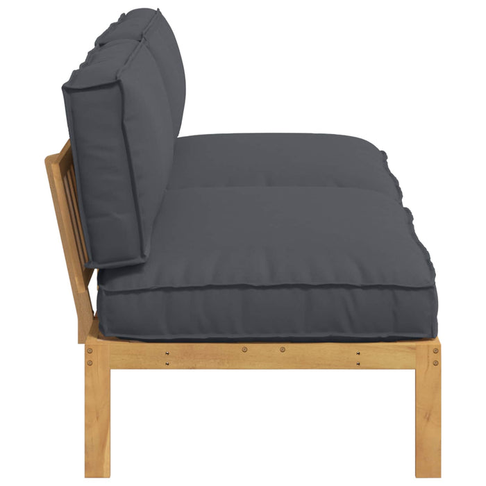 Set de canapea Antracit 240 x 92 x 69 cm Lemn Solid de Acacia WALTI