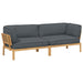 Set de canapea cu pernă 2 pcs Antracit Lemn Solid de Acacia - WALTI WALTI