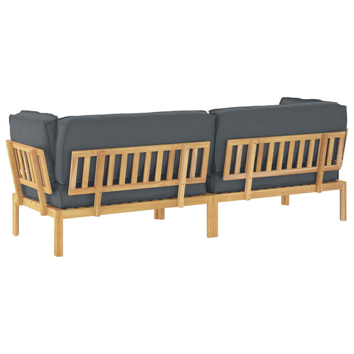 Set de canapea cu pernă 2 pcs Antracit Lemn Solid de Acacia - WALTI WALTI