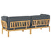 Set de canapea cu pernă 2 pcs Antracit Lemn Solid de Acacia - WALTI WALTI