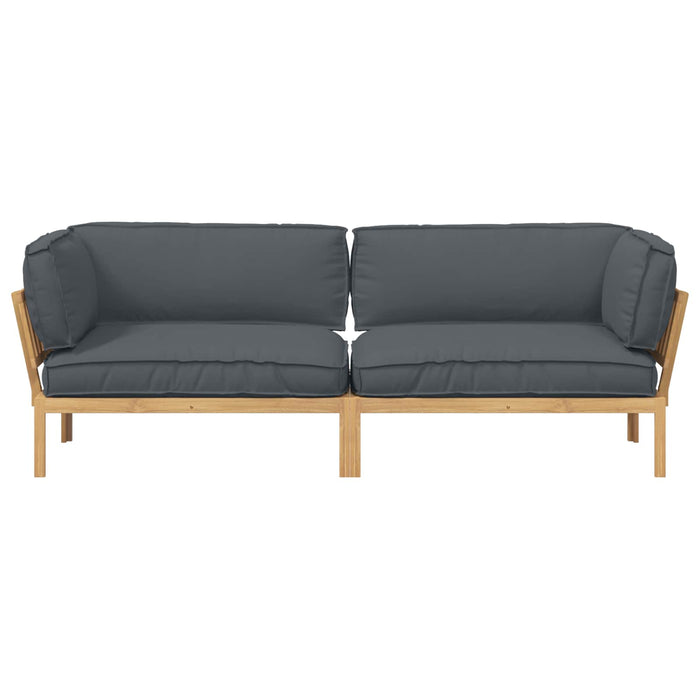 Set de canapea cu pernă 2 pcs Antracit Lemn Solid de Acacia - WALTI WALTI