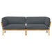 Set de canapea cu pernă 2 pcs Antracit Lemn Solid de Acacia - WALTI WALTI