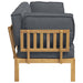 Set de canapea cu pernă 2 pcs Antracit Lemn Solid de Acacia - WALTI WALTI
