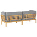 Set de canapea cu pernă Simplu 2 pcs Gri Lemn Solid de Acacia - WALTI WALTI