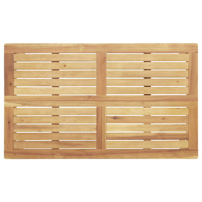 Set de canapea cu pernă Simplu 5 pcs Bej Lemn Solid de Acacia WALTI
