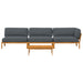 Set de canapea cu pernă 4 pcs Antracit Lemn Solid de Acacia - WALTI WALTI