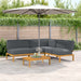 Set de canapea cu pernă 4 pcs Antracit Lemn Solid de Acacia - WALTI WALTI