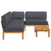 Set de canapea cu pernă 4 pcs Antracit Lemn Solid de Acacia - WALTI WALTI