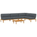 Set de canapea cu pernă 5 pcs Antracit Lemn Solid de Acacia - WALTI WALTI