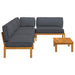 Set de canapea cu pernă 5 pcs Antracit Lemn Solid de Acacia - WALTI WALTI