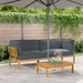 Set de canapea cu pernă 2 pcs Antracit Lemn Solid de Acacia - WALTI WALTI