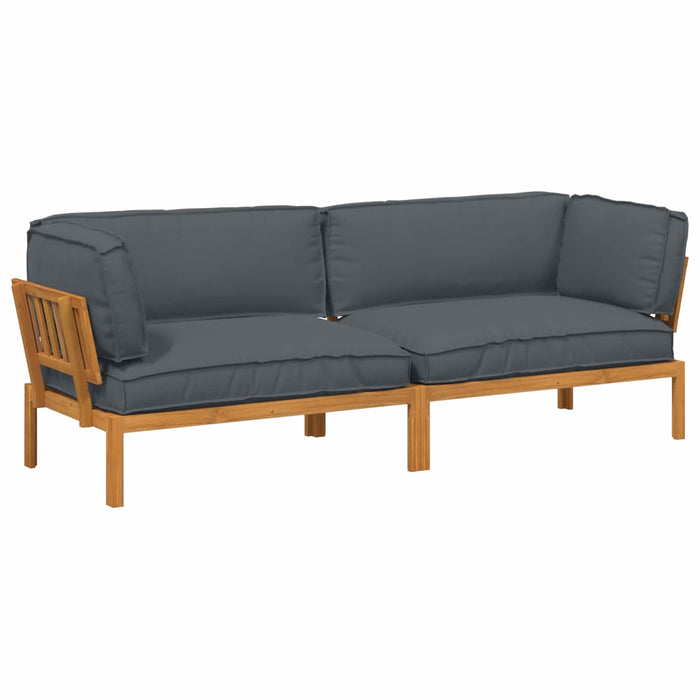Set de canapea cu pernă 2 pcs Antracit Lemn Solid de Acacia - WALTI WALTI