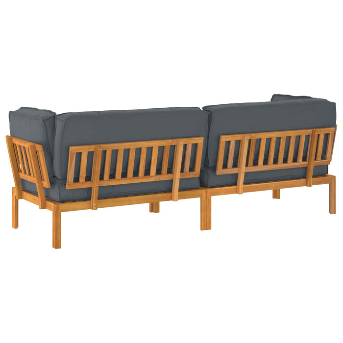 Set de canapea cu pernă 2 pcs Antracit Lemn Solid de Acacia - WALTI WALTI