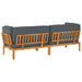 Set de canapea cu pernă 2 pcs Antracit Lemn Solid de Acacia - WALTI WALTI