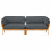 Set de canapea cu pernă 2 pcs Antracit Lemn Solid de Acacia - WALTI WALTI