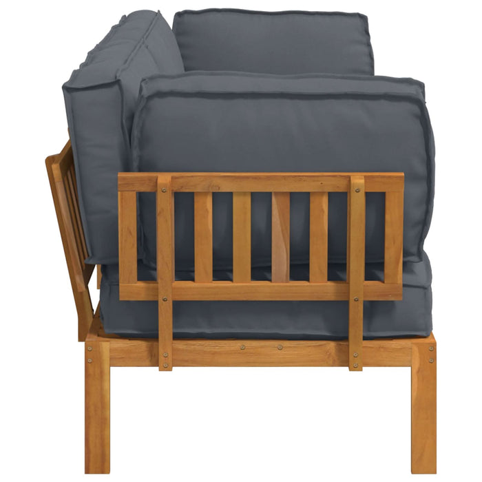 Set de canapea cu pernă 2 pcs Antracit Lemn Solid de Acacia - WALTI WALTI