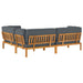 Set de canapea cu pernă 4 pcs Antracit Lemn Solid de Acacia - WALTI WALTI