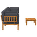 Set de canapea cu pernă 4 pcs Antracit Lemn Solid de Acacia - WALTI WALTI