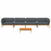 Set de canapea cu pernă 5 pcs Antracit Lemn Solid de Acacia - WALTI WALTI