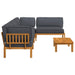 Set de canapea cu pernă 5 pcs Antracit Lemn Solid de Acacia - WALTI WALTI