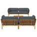 Set de canapea cu pernă 5 pcs Antracit Lemn Solid de Acacia - WALTI WALTI