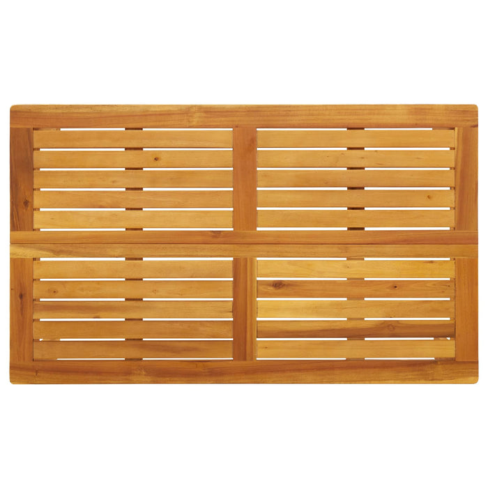 Set de canapea cu pernă Simplu 5 pcs Bej Lemn Solid de Acacia WALTI