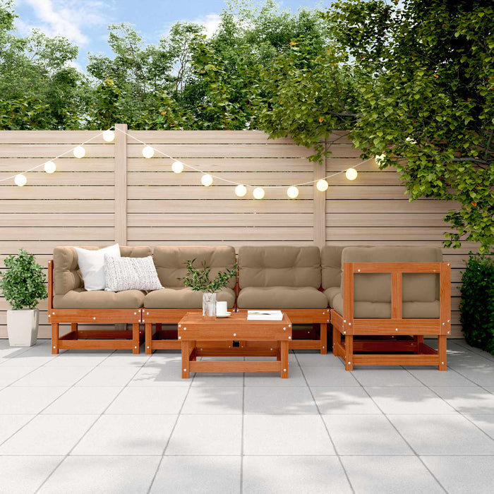 Set de lounge pentru grădină 6 pcs Maro ceruit - WALTI WALTI